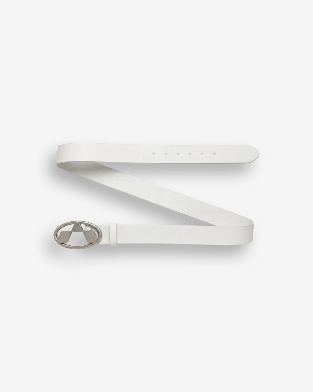 White Leather Belt
