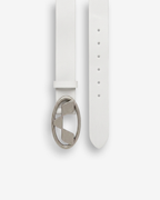 White Leather Belt
