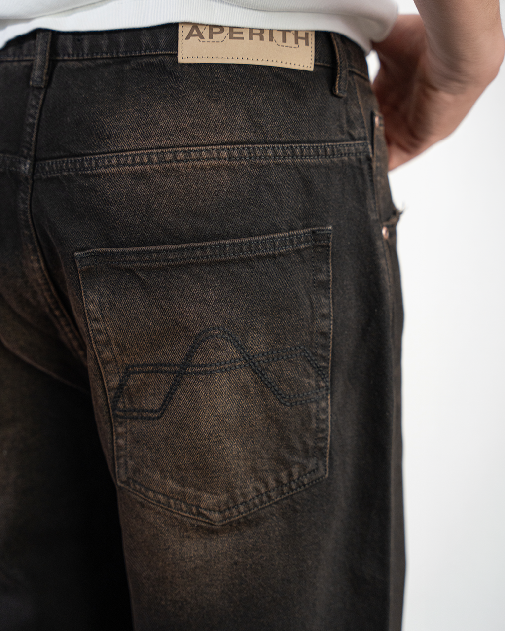 Brown Tint Baggy Denim