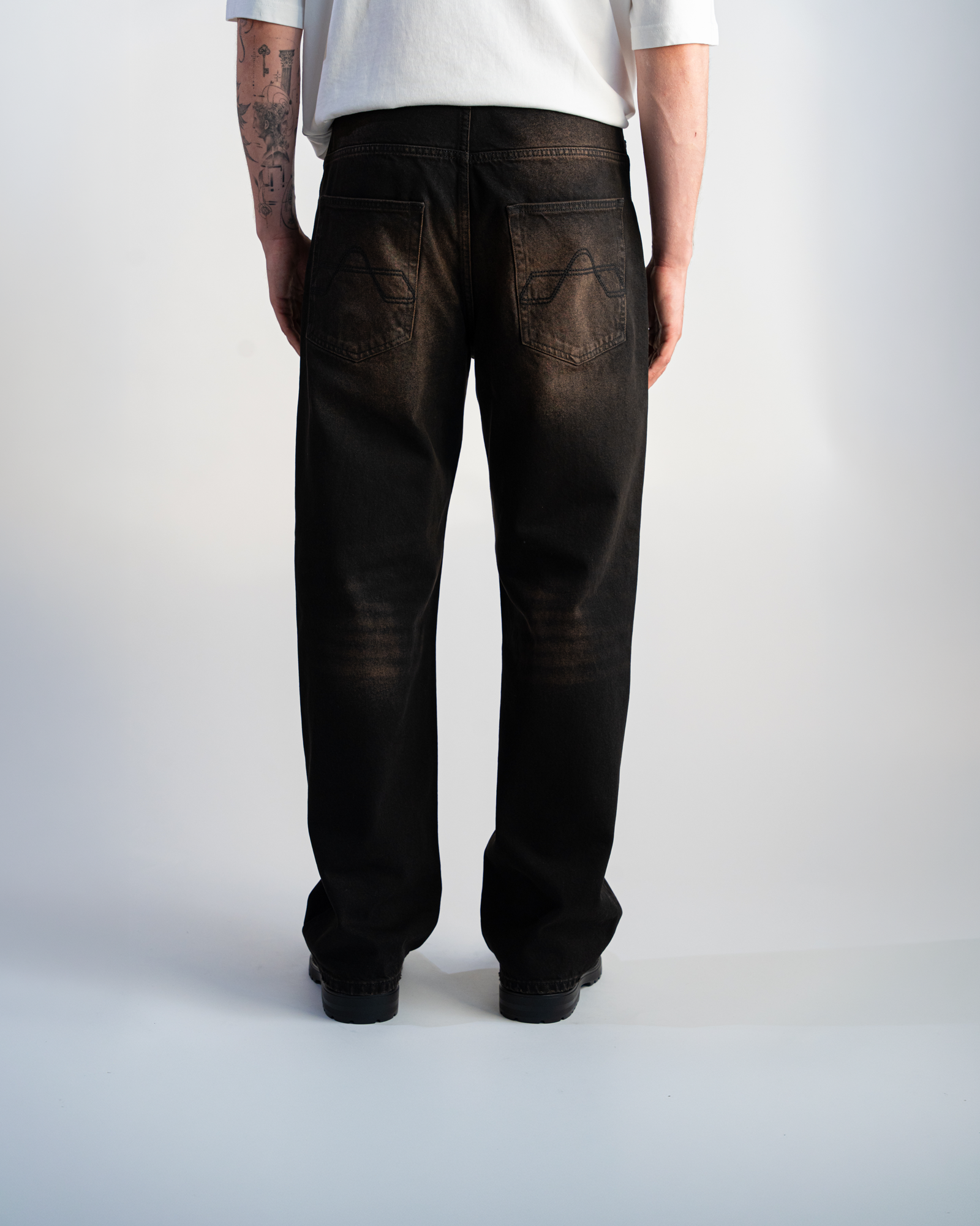 Brown Tint Baggy Denim