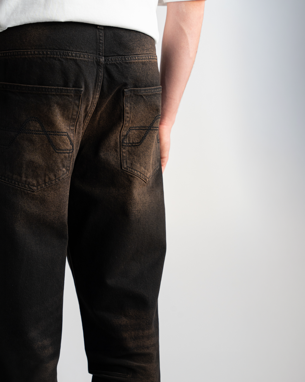 Brown Tint Baggy Denim